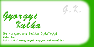 gyorgyi kulka business card